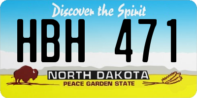 ND license plate HBH471