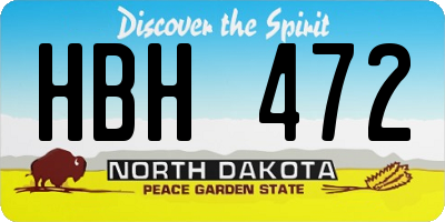 ND license plate HBH472