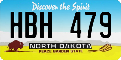 ND license plate HBH479