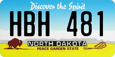 ND license plate HBH481