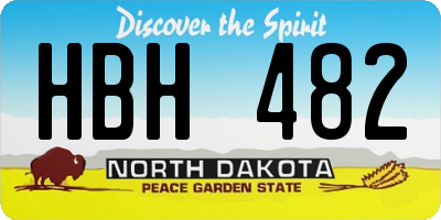 ND license plate HBH482