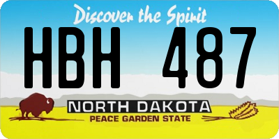 ND license plate HBH487