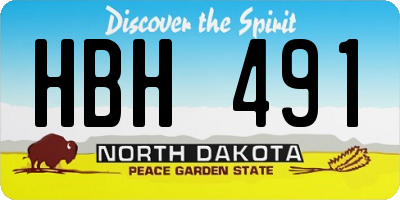 ND license plate HBH491