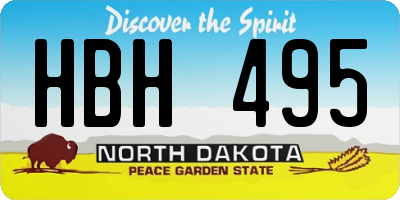 ND license plate HBH495