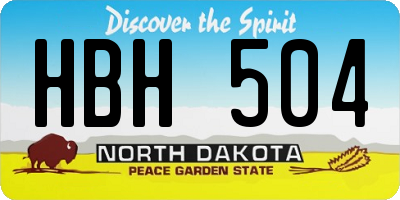 ND license plate HBH504