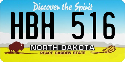 ND license plate HBH516