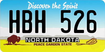 ND license plate HBH526