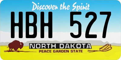 ND license plate HBH527