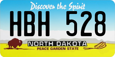 ND license plate HBH528