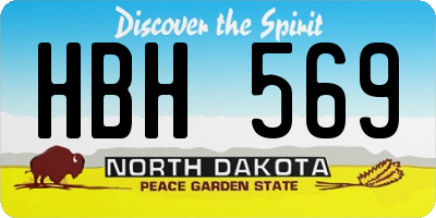 ND license plate HBH569