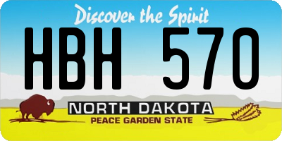 ND license plate HBH570