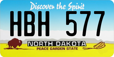 ND license plate HBH577