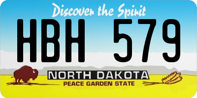 ND license plate HBH579