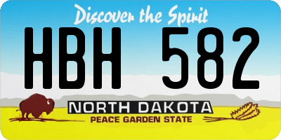 ND license plate HBH582