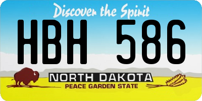 ND license plate HBH586