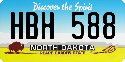 ND license plate HBH588