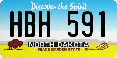 ND license plate HBH591