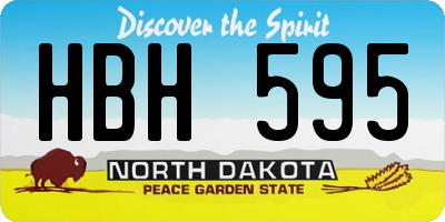 ND license plate HBH595