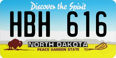 ND license plate HBH616