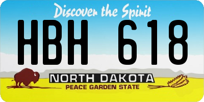 ND license plate HBH618