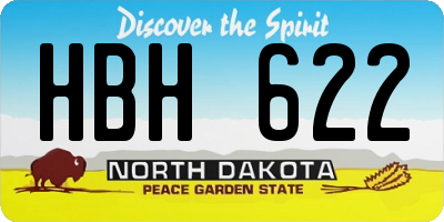 ND license plate HBH622
