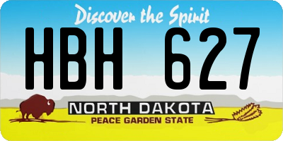 ND license plate HBH627