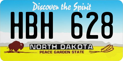 ND license plate HBH628