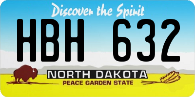 ND license plate HBH632