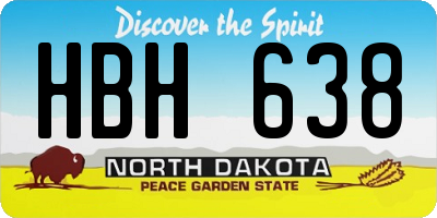 ND license plate HBH638