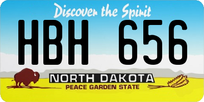 ND license plate HBH656