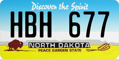 ND license plate HBH677