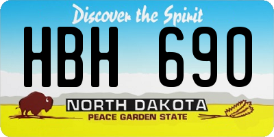 ND license plate HBH690