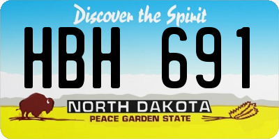 ND license plate HBH691