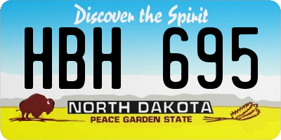 ND license plate HBH695