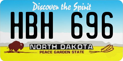 ND license plate HBH696
