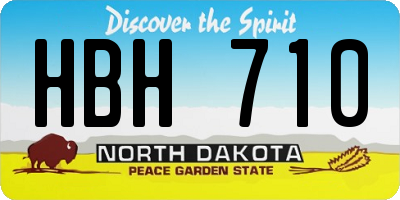 ND license plate HBH710
