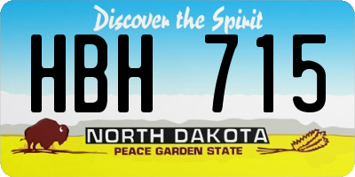 ND license plate HBH715