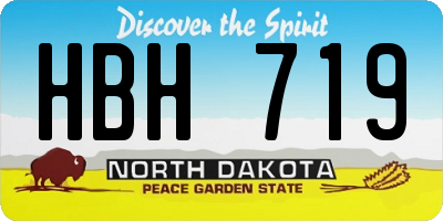 ND license plate HBH719