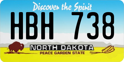 ND license plate HBH738