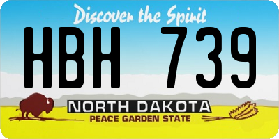 ND license plate HBH739