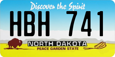 ND license plate HBH741