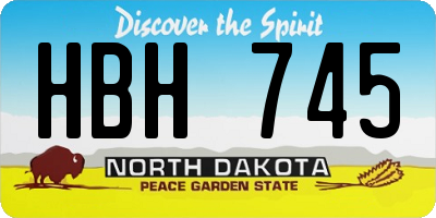 ND license plate HBH745