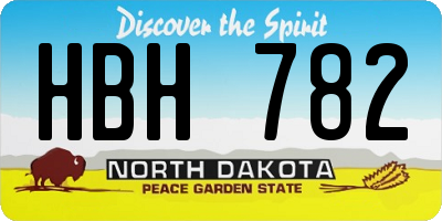ND license plate HBH782
