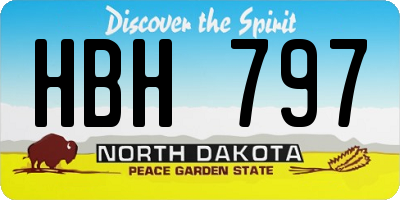 ND license plate HBH797