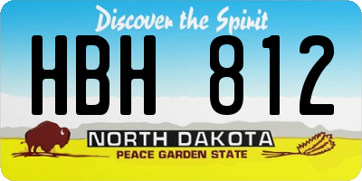 ND license plate HBH812