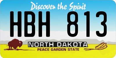 ND license plate HBH813