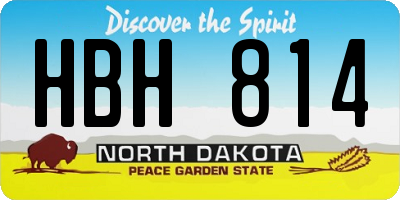 ND license plate HBH814