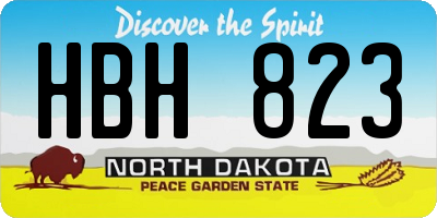 ND license plate HBH823