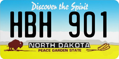 ND license plate HBH901