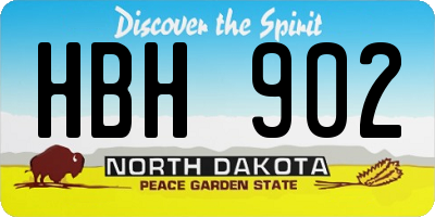 ND license plate HBH902